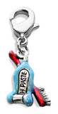 Tooth Paste with Brush Charm Dangle