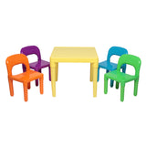 Set of Plastic Table And Chair for Children, One Desk And Four Chairs (50x50x46cm) **