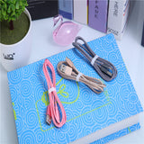 1M Weaving Micro USB Cable Fast Charging USB Data Cables for Android Mobile Phone Cable Random Color