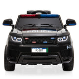 12V Kids Police Ride On Car Electric Cars 2.4G Remote Control, LED Flashing Light, Music & Horn **