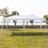 3 x 6m Six Sides Two Doors Waterproof Tent with Spiral Tubes White **