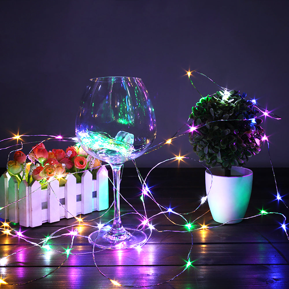 2m 20 LED Mini Bottle Stopper Lamp String Bar Decoration String Light Colorful Light Earth Color Full **