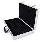 45*25*7.5cm Aluminum New Framed Locking Gun Pistol HandGun Lock Box Hard Storage Carry Case Silver