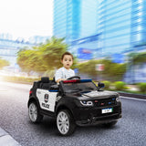 12V Kids Police Ride On Car Electric Cars 2.4G Remote Control, LED Flashing Light, Music & Horn **