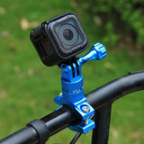 PULUZ 360 Degree Rotation Bike Aluminum Handlebar Adapter Mount for GoPro GoPro Hero4/5/6 blue