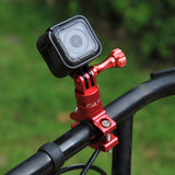 PULUZ 360 Degree Rotation Bike Aluminum Handlebar Adapter Mount for GoPro GoPro Hero4/5/6 red