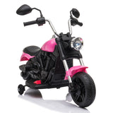 Kids Electric Ride-on Motorcycle with Training Wheels for Boys or Girls 6V Pink **