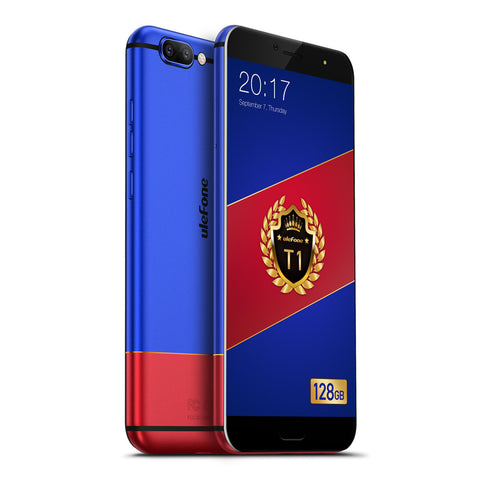 Ulefone T1 Smartphone - Android 7.0, MTK Helio P25 64Bit Octa Core, 6GB RAM 128GB ROM, 5.5 Inch - Red And Blue