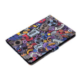 For iPad 5/6/7/8/9-iPad Pro9.7-iPad 9.7 Laptop Protective Case Color Painted Smart Stay PU Cover Graffiti