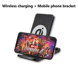 Mobile Phone Holder Wireless Charger Adjustable Mobile Phobe Bracket Vertical wireless charging Suitable for Apple Samsung White