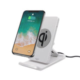 Mobile Phone Holder Wireless Charger Adjustable Mobile Phobe Bracket Vertical wireless charging Suitable for Apple Samsung White