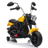 Kids Electric Ride-on Motorcycle with Training Wheels for Boys or Girls 6V Yellow **