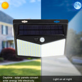 208 LED Solar Power Light PIR Motion Sensor Security Outdoor Garden Wall Lamp US **