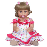 All-Plastic Simulation Doll: 22 Inches Cute Polka Dot Skirt