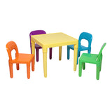 Set of Plastic Table And Chair for Children, One Desk And Four Chairs (50x50x46cm) **