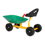 Kids Ride On Sand Dumper With Wheels, Outdoor Sandbox Toy Wheelbarrow For Kids Green