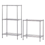 Changeable Assembly Floor Standing Carbon Steel Storage Rack Silver