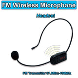 Portable FM Wireless Microphone Headset Megaphone Radio Mic for Teaching Tour Guide Meeting Lectures FM+ charging cable + sponge