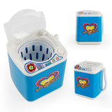 Children Simulated Mini Appliances Drain Basket Washing Machine Children Electric Toys blue