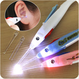 Kids Cartoon Luminous Ear Wax Cleaner Flashlight Ear-pick Earwax Remover Cleaning Ear Care Tool  Mixed color random