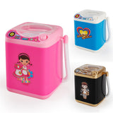 Children Simulated Mini Appliances Drain Basket Washing Machine Children Electric Toys blue