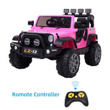 12V Kids Ride On Car Toy Jeep Rechargeable Battery 4 mph Remote Control Pink US