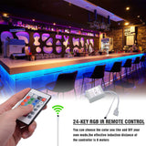 Plastic 300-LED SMD3528 24W RGB IR44 Light Strip Set with IR Remote Controller (White Lamp Plate) **