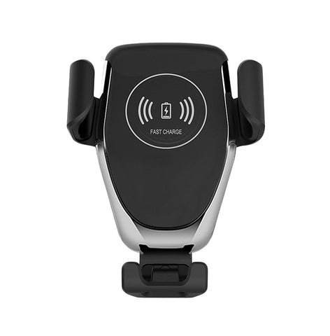 Car Qi Wireless Charger Quick Charge Fast Wireless Car Mount Holder for Phone black