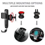 Car Qi Wireless Charger Quick Charge Fast Wireless Car Mount Holder for Phone black