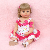 All-Plastic Simulation Doll: 22 Inches Cute Polka Dot Skirt