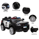 12V Kids Police Ride On Car Electric Cars 2.4G Remote Control, LED Flashing Light, Music & Horn **