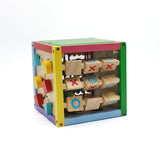 8 x 8 Inch Wooden Learning Bead Maze Cube 5 in 1 Activity Center Educational Toy Multicolor **