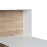 FCH Particleboard Pasted Triamine Steel Frame With Four Simple Bookshelf Computer Desk White Wood Grain Color **