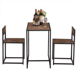 Elm Wood Simple Breakfast Table and Chair Three-Piece