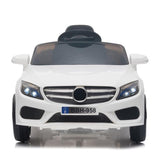 12V Kids Ride On Car 2.4GHZ Remote Control LED Lights White