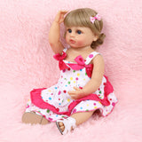 All-Plastic Simulation Doll: 22 Inches Cute Polka Dot Skirt