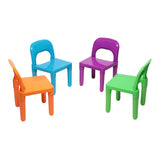 Set of Plastic Table And Chair for Children, One Desk And Four Chairs (50x50x46cm) **