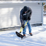 Strain-Reducing Snow Shovel | Yellow | 18-Inch | Spring Assisted Handle *