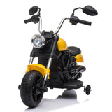 Kids Electric Ride-on Motorcycle with Training Wheels for Boys or Girls 6V Yellow **