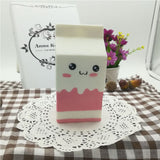 Cute Slow Rising Milk Bag Toys Soft Squishy Milk Box Stress Anxiety Reducer Creative PU Vent Toy  White_5.5*12cm