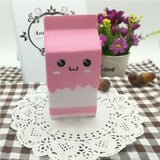 Cute Slow Rising Milk Bag Toys Soft Squishy Milk Box Stress Anxiety Reducer Creative PU Vent Toy  White_5.5*12cm