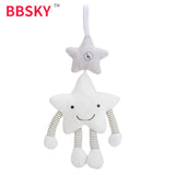 Children White Star Music Wind Bell Pendant Hanging Bed Accompanying Toys for Kids