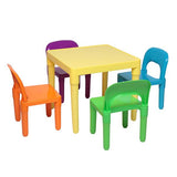 Set of Plastic Table And Chair for Children, One Desk And Four Chairs (50x50x46cm)