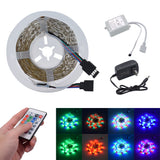 Plastic 300-LED SMD3528 24W RGB IR44 Light Strip Set with IR Remote Controller (White Lamp Plate) **