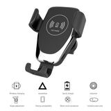 Car Qi Wireless Charger Quick Charge Fast Wireless Car Mount Holder for Phone black