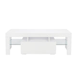 Elegant Household Decoration LED TV Cabinet with Single Drawer White