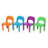 Set of Plastic Table And Chair for Children, One Desk And Four Chairs (50x50x46cm) **