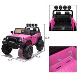 12V Kids Ride On Car SUV MP3 2.4GHZ Remote Control LED Lights Pink **