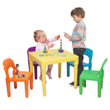 Set of Plastic Table And Chair for Children, One Desk And Four Chairs (50x50x46cm) **