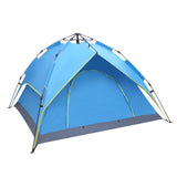 2-3 Person Double-Deck Tow-Door Hydraulic Automatic Tent Free Build Outdoor Tent Blue **